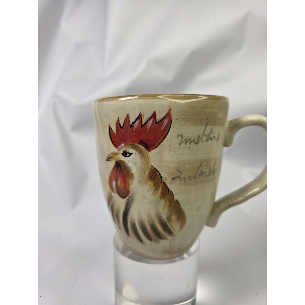 Romalo Rooster Coffee Mug Cup Tabletops Gallery Hand Painted